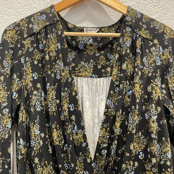 Intimately Free People Turnt Bodysuit in Night Combo Black Floral Size Large - Picture 4 of 9